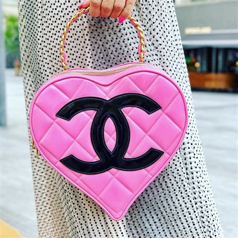 heart chanel purse|chanel pink heart bag.